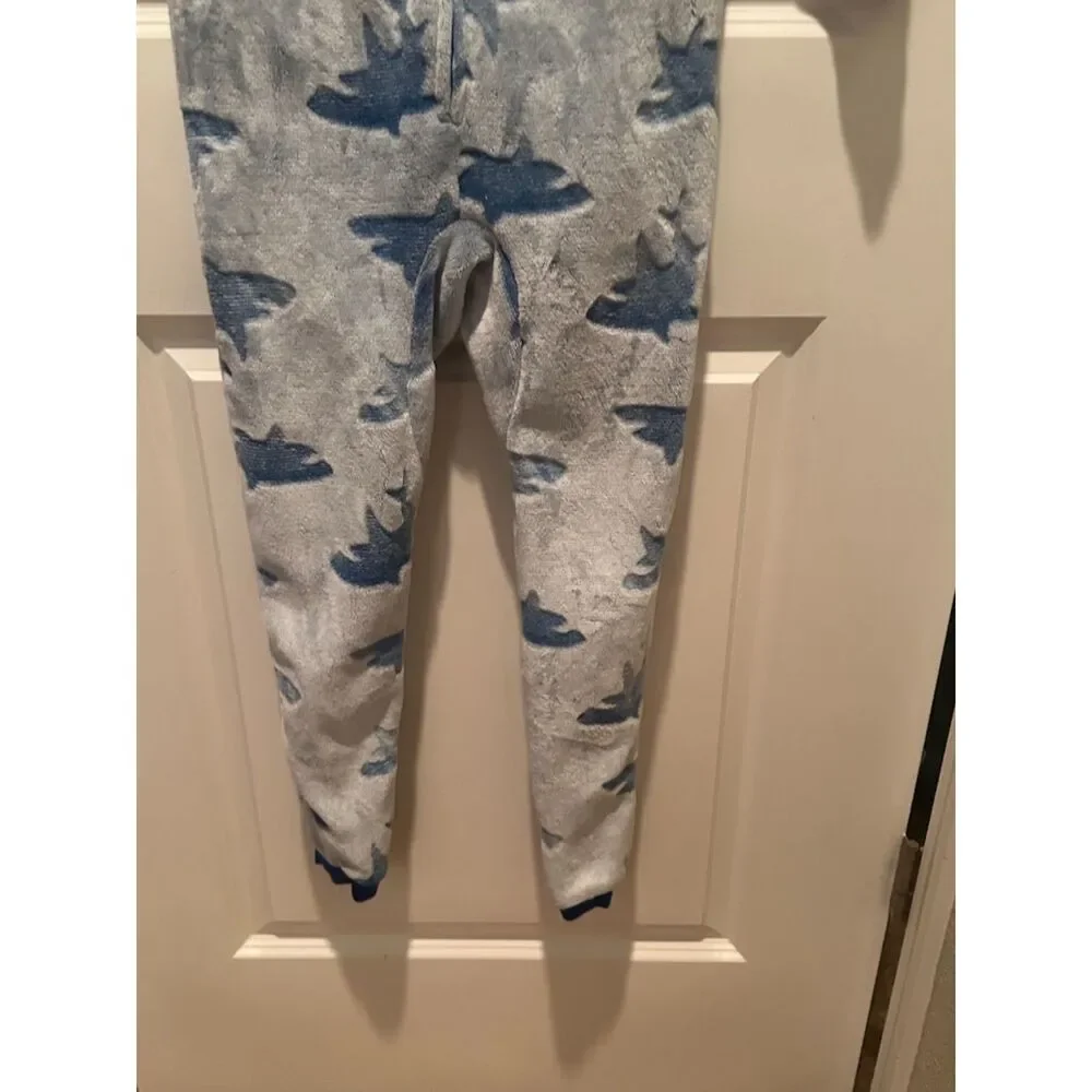 Saint Eve Youth Hooded Fleece Sleeper with Shark Print Size S (7/8)